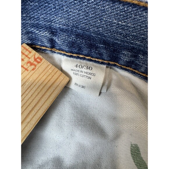 Polo Ralph Lauren Jeans Men’s 40x30 Blue Slim Straight Denim Made in Mexico - Picture 4 of 10